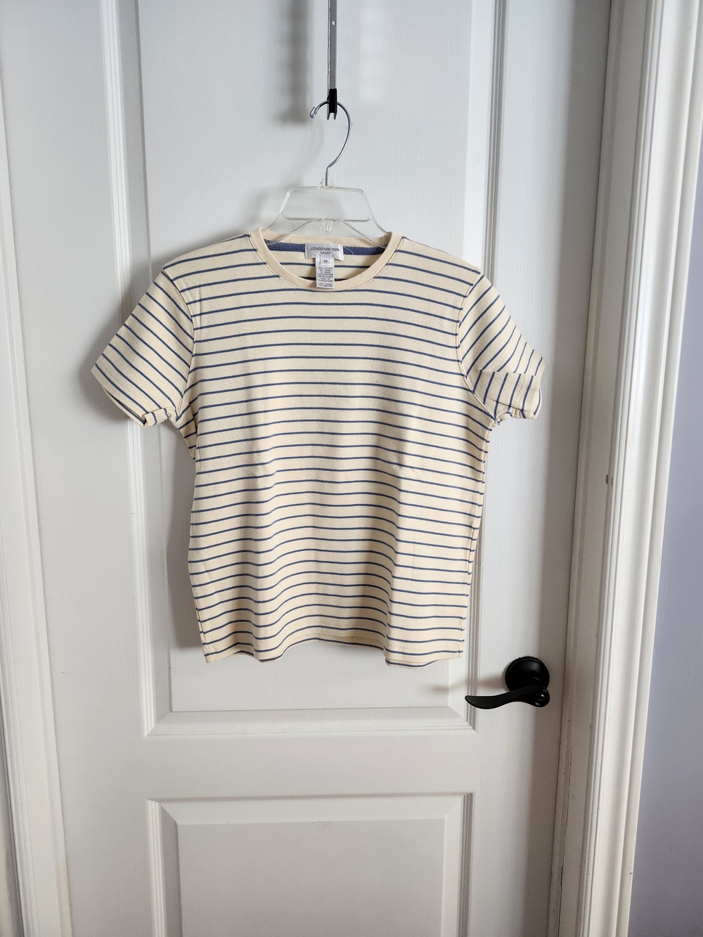Short Sleeve Cream Stripe Tee